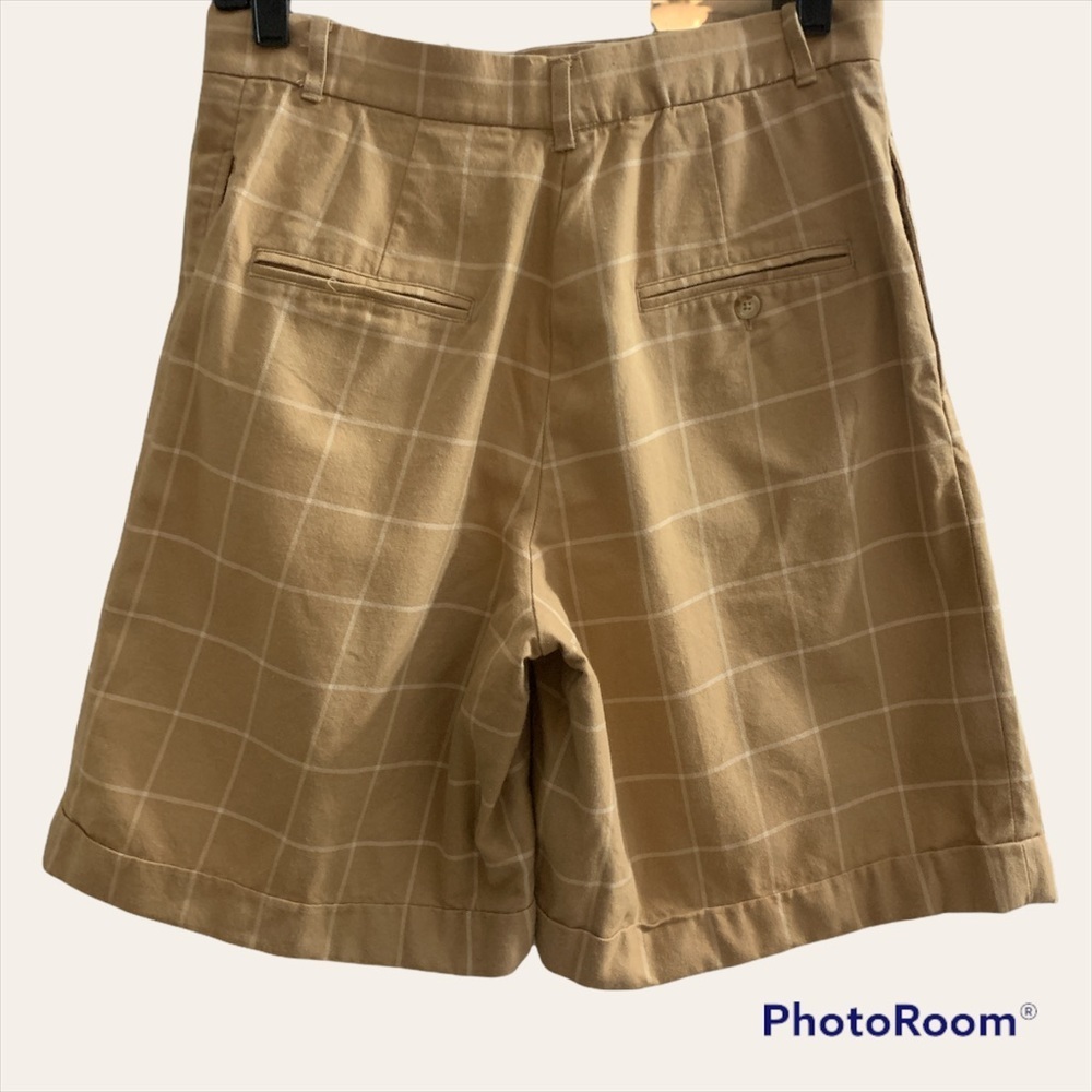 Ralph Lauren Polo Golf Tan/Khaki plaid Bermuda Shorts Size 8 - Picture 4 of 7